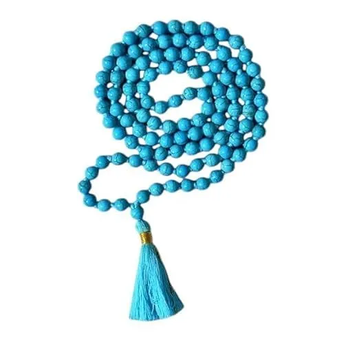 Crystal Japa Mala Blue Turquoise - 108 Beads