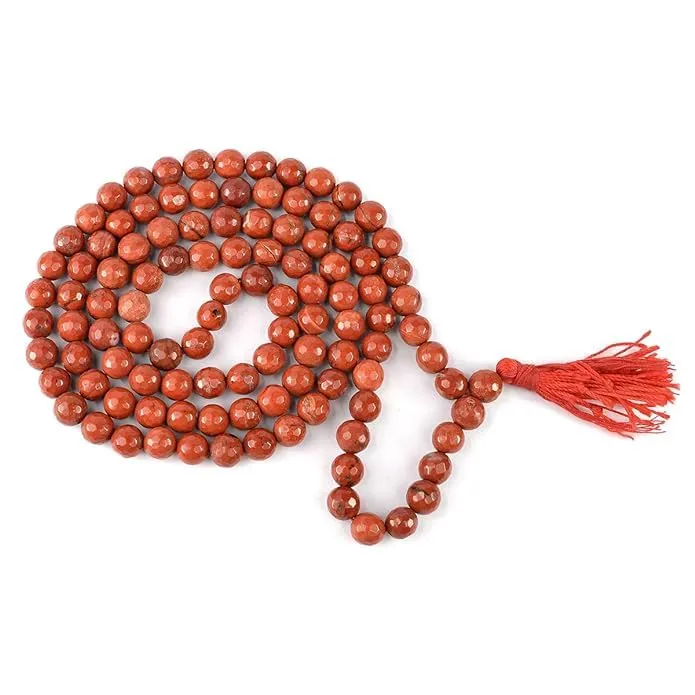 Crystal Japa Mala Red Jaspher - 108 Beads