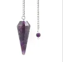 Crystal Amethyst Cone Shaped Pendulum | Healing & Dowsing