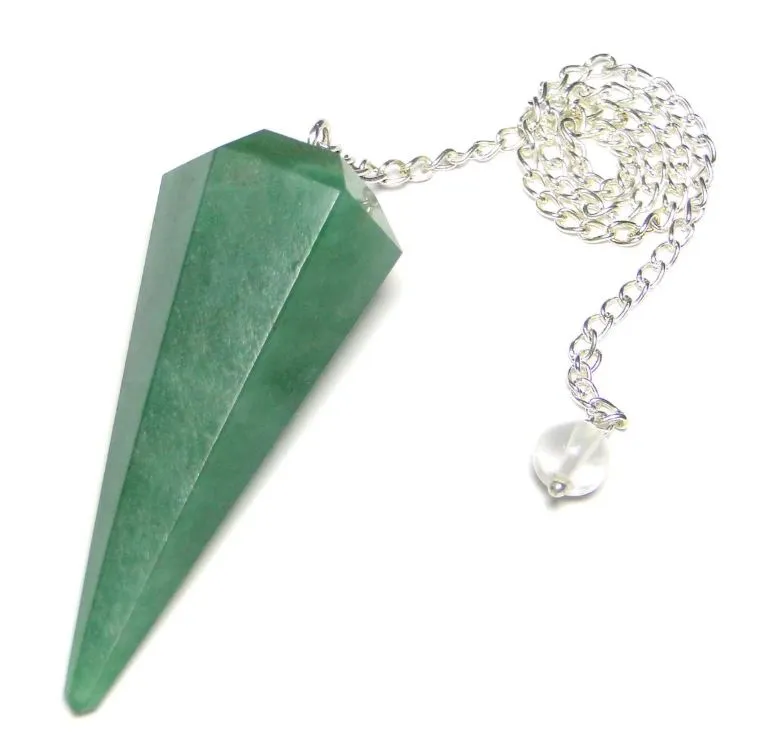 Crystal Green Aventurine Cone Shaped Pendulum | Healing & Dowsing