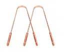 Copper Premium Design Tongue Cleaner Pack of 2, Durable Copper Material, Ergonomic Handle for Daily Oral Hygiene