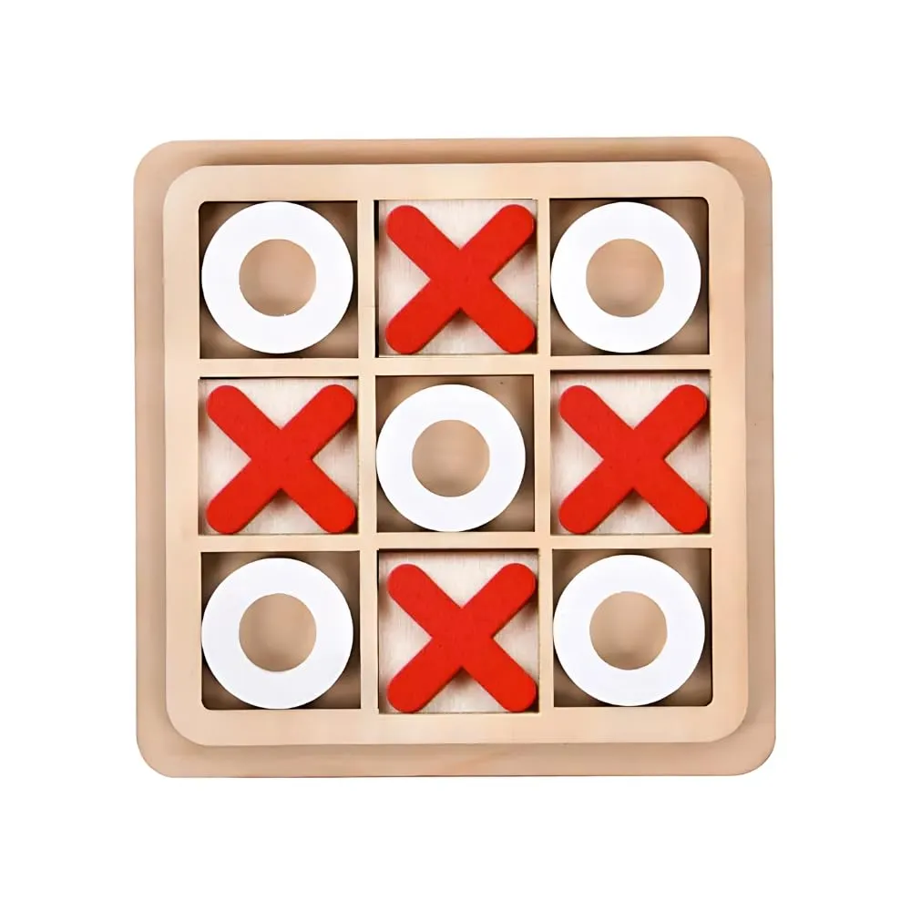 Tic Tac Toe XOXO Game Mind Challenging Cross and Zero Board Game for Family Kids Adults