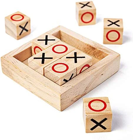 Tic Tac Toe XOXO Game Mind Challenging Cross and Zero Board Game for Family Kids Adults