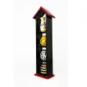 Wooden Pot House - 4 : Handcrafted in Channapatna with vibrant Warli Paint (12 Inch)