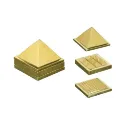 Vastu brass Pyramid 1-inch Multi Layer | Pack of 2