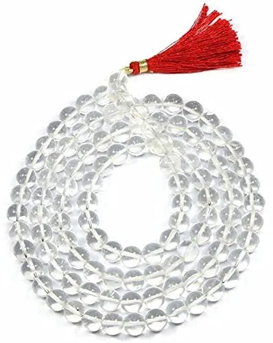 Clear Crystal Quartz Sphatik Jaap Mala