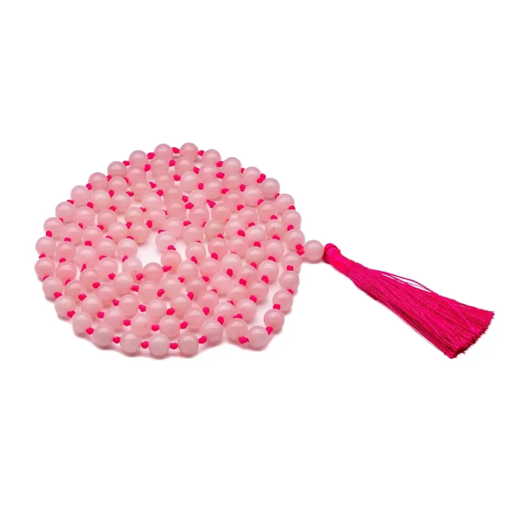 Crystal Japa Mala - Rose Quartz