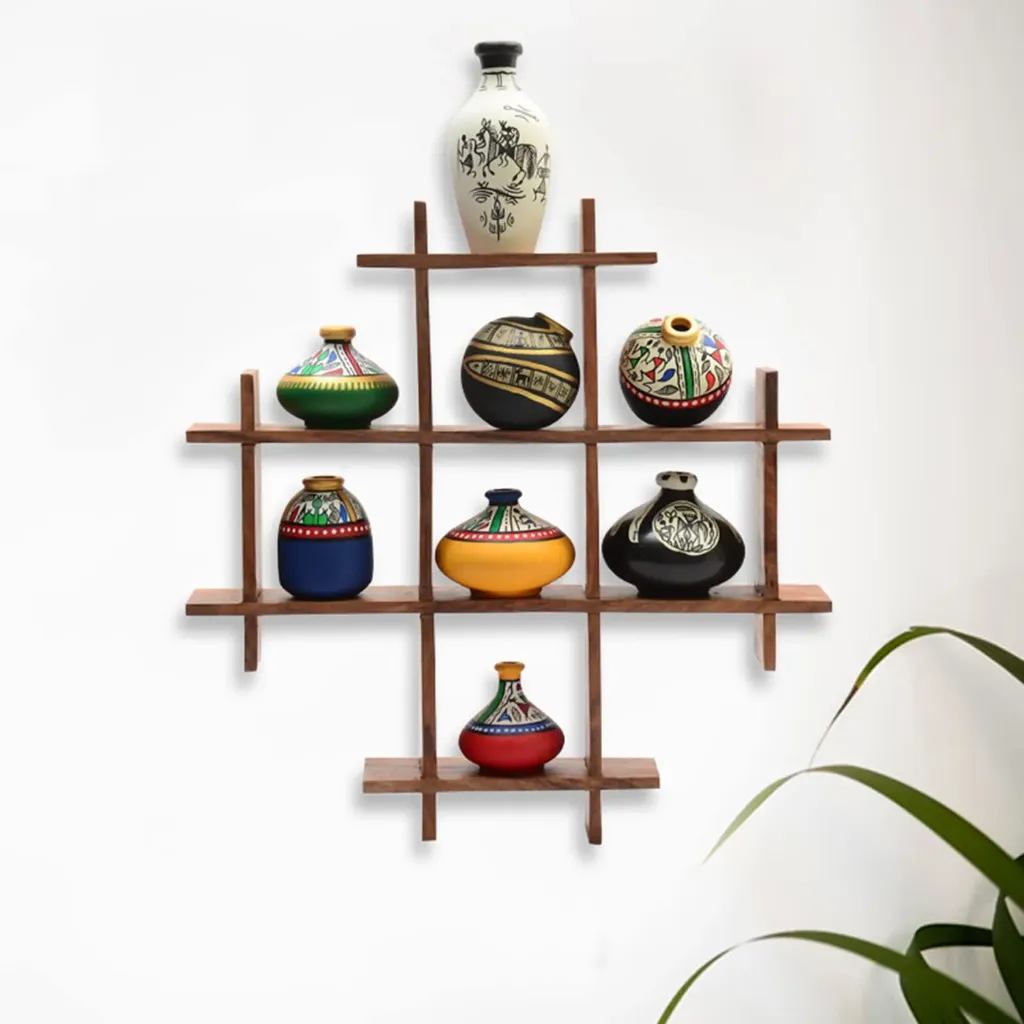 Home Decore Wooden Pot House - 8
