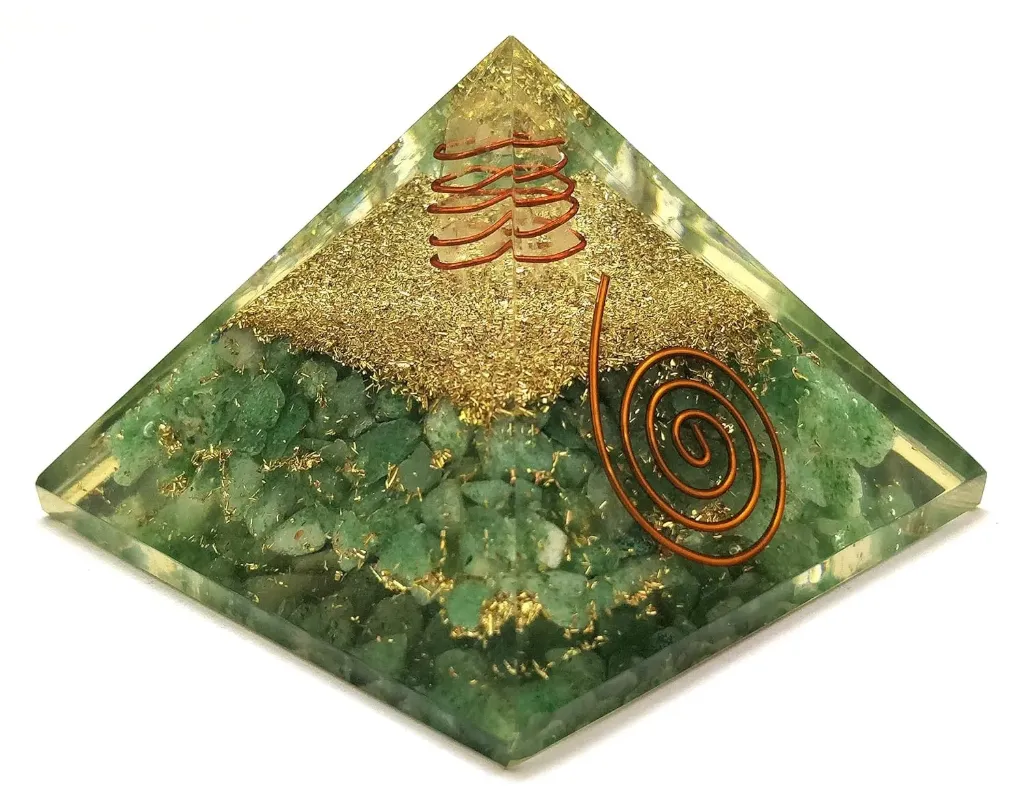 Green Aventurine Orgone Pyramid - 3 Inch