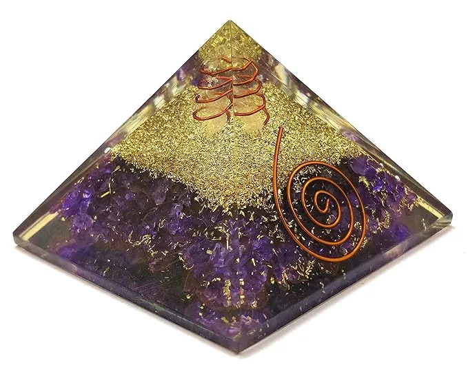 Amethyst Orgone Pyramid - 3 Inch