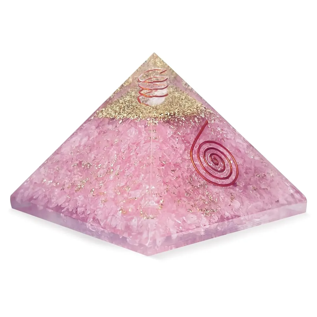 Rose Quartz Orgone Pyramid - 2 Inch